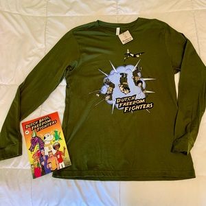 Dutch Bros Coffee Freedom Fighters long sleeve tee and comic book #1 set